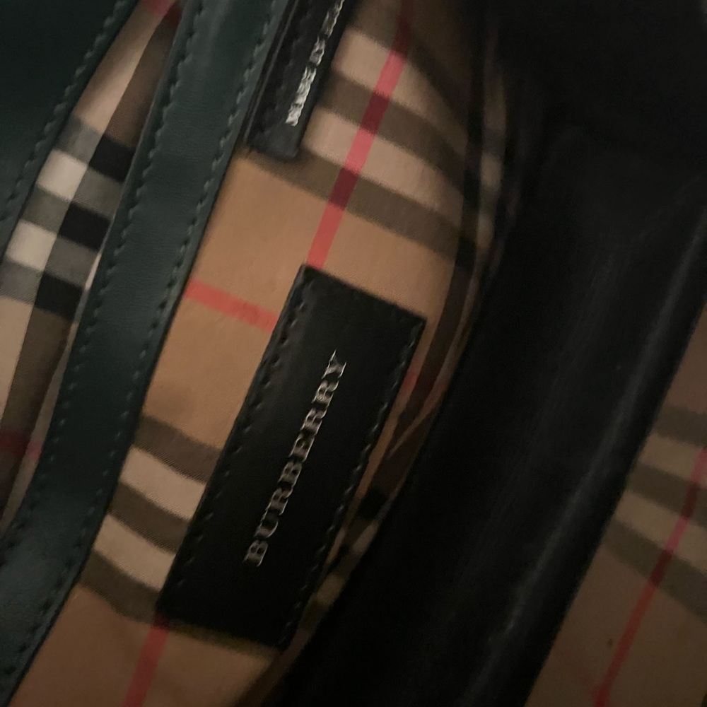 Burberry Dark Green/Black Macken Leather Handbag - Picture 6 of 8